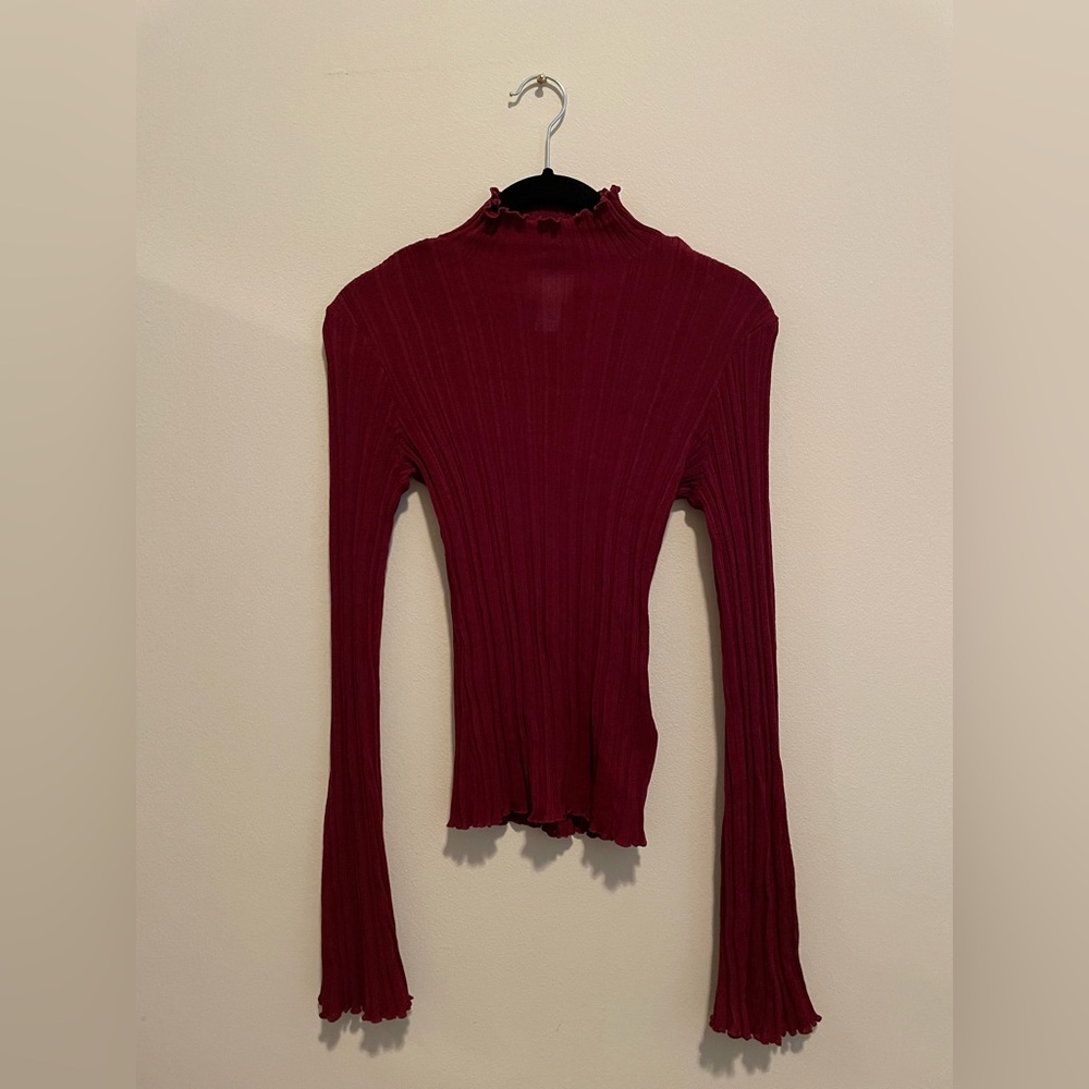 H&M Rib-knit Mock Turtleneck Top